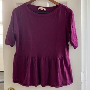 Half sleeve peplum top from Loft